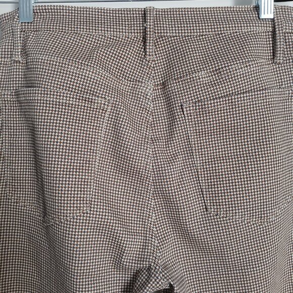 FRAME houndstooth plaid Le Crop Flare jeans-cut pant 30 waist EUC - Picture 6 of 8